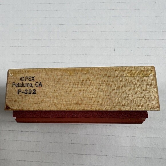 PSX F-392 Christmas Rubber Stamp GIRL ICE SKATING VINTAGE TO/FROM TAG LABEL - Picture 5 of 11